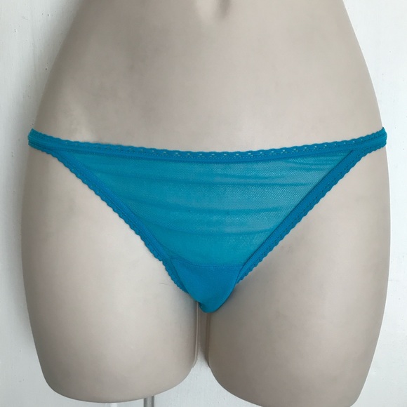 Rare 2 PAIRS Vintage PINK String Bikinis - 1 Mesh & 1 cotton - Picture 6 of 7